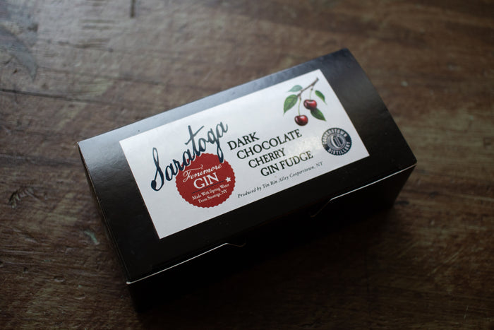 Dark Chocolate Gin Cherry Fudge