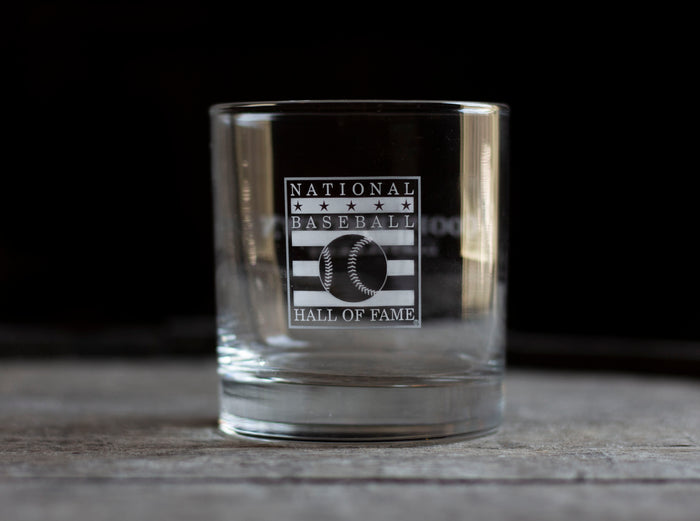 National Baseball Hall of Fame Round Rocks Glass